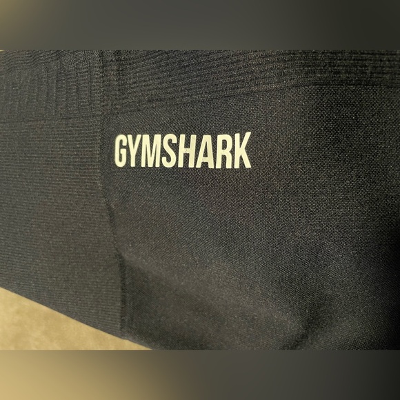 Gymshark Cropped Leggings High Rise Compression Stretch Active Yoga Black Small - Picture 8 of 9